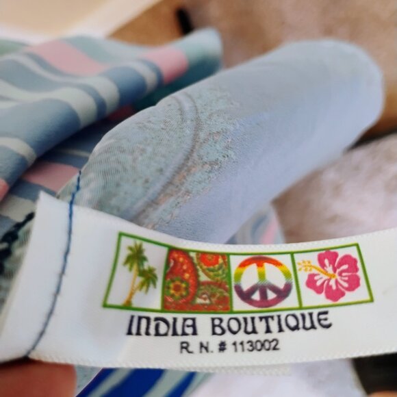 Woman's Dress Multi Color India Boutique free size 100% polyester casual - Picture 5 of 8